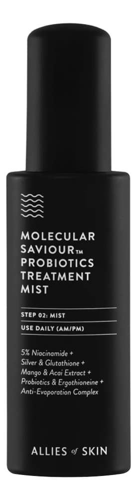 Allies of Skin Увлажняющий мист для лица с пробиотиками ниацинамидом и серебром Molecular Saviour Probiotics Treatment Mist