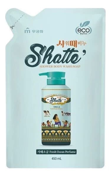 Mukunghwa Гель-эксфолиант для душа с морской солью и комплексом масел Shower Body Soap Fresh Ocean Perfume Гель