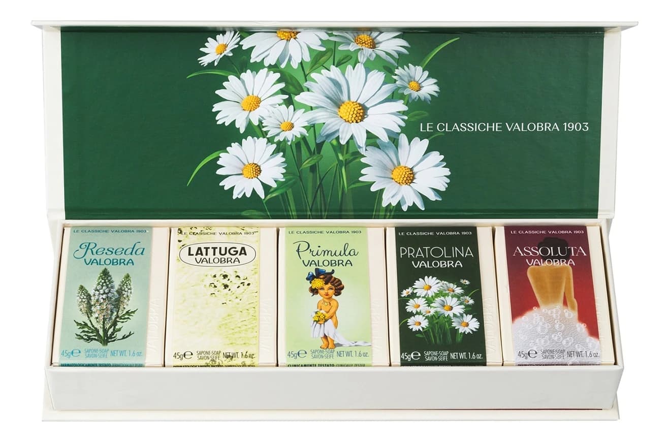 Valobra Набор туалетного мыла Pratolina Sapone 5* (Lattuga + Assoluta + Primula + Reseda + Pratolina