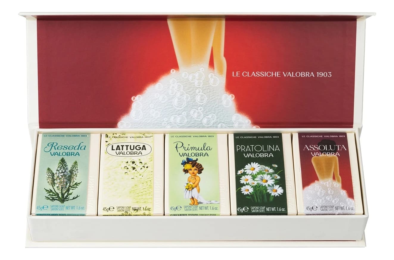 Valobra Набор туалетного мыла Assoluta Sapone 5* (Lattuga + Assoluta + Primula + Reseda + Pratolina