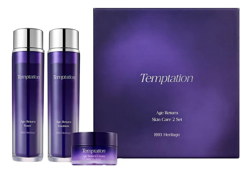 The Saem Набор для лица с ретинолом Temptation Age Return Skin Care 2 (тонер + эмульсия 130мл + крем 31мл