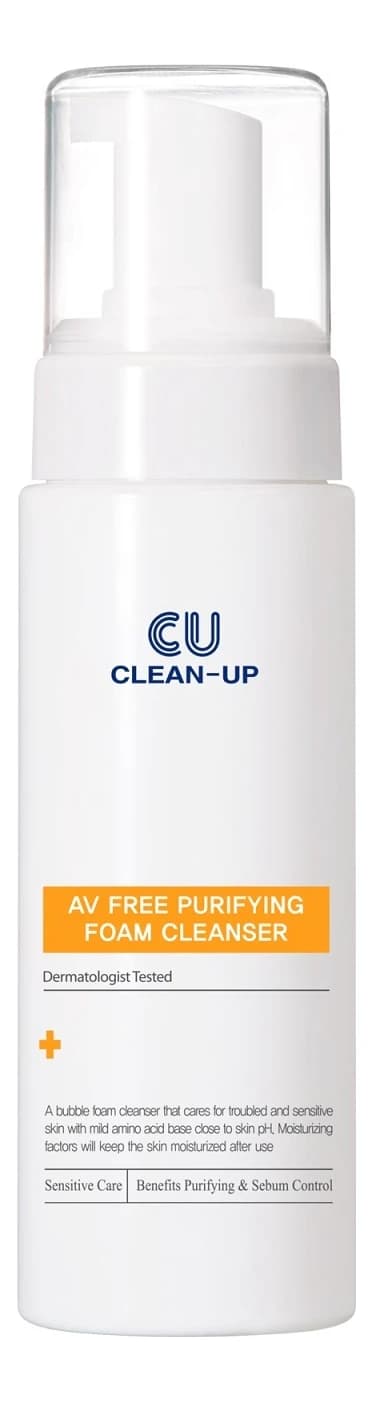 CUSKIN Пенка для умывания с пробиотиками Clean-Up AV Free Purifying Foam Cleanser
