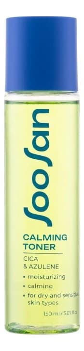 SOOSAN Успокаивающий тонер для лица с центеллой и азуленом Calming Toner Cica & Azulen