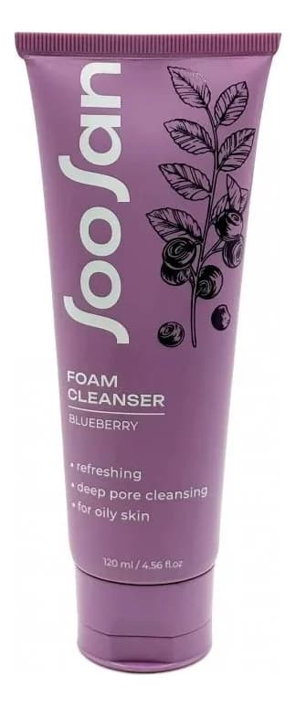 SOOSAN Очищающая пенка для проблемной кожи лица с экстрактом черники Foam Cleanser Blueberry