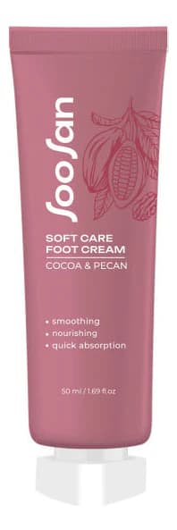 SOOSAN Питательный крем для ног с экстрактами какао и пекана Soft Care Foot Nourishing Cream Cocoa & Pecan