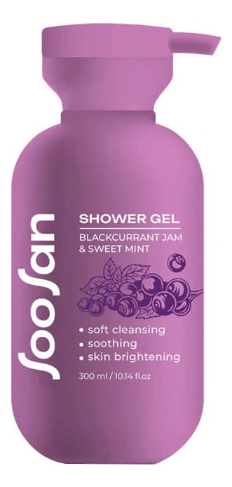 SOOSAN Гель для душа с ароматом черной смородины и сладкой мяты Shower Gel Blackcurrant Jam & Sweet Mint