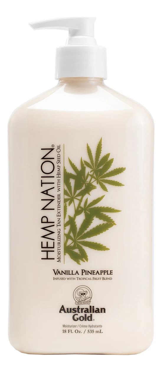 Australian Gold Увлажняющий крем для тела Hemp Nation Vanilla Pineapple Tan Extender