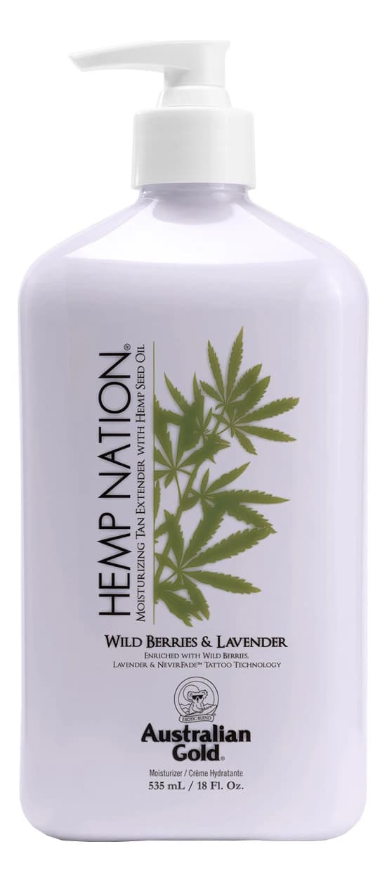 Australian Gold Увлажняющий крем для тела Hemp Nation Wild Berries & Lavender Tan Extender