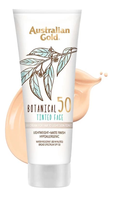 Australian Gold Солнцезащитный лосьон с тонирующим эффектом Botanical Sunscreen Tinted Face SPF50 Fair to light