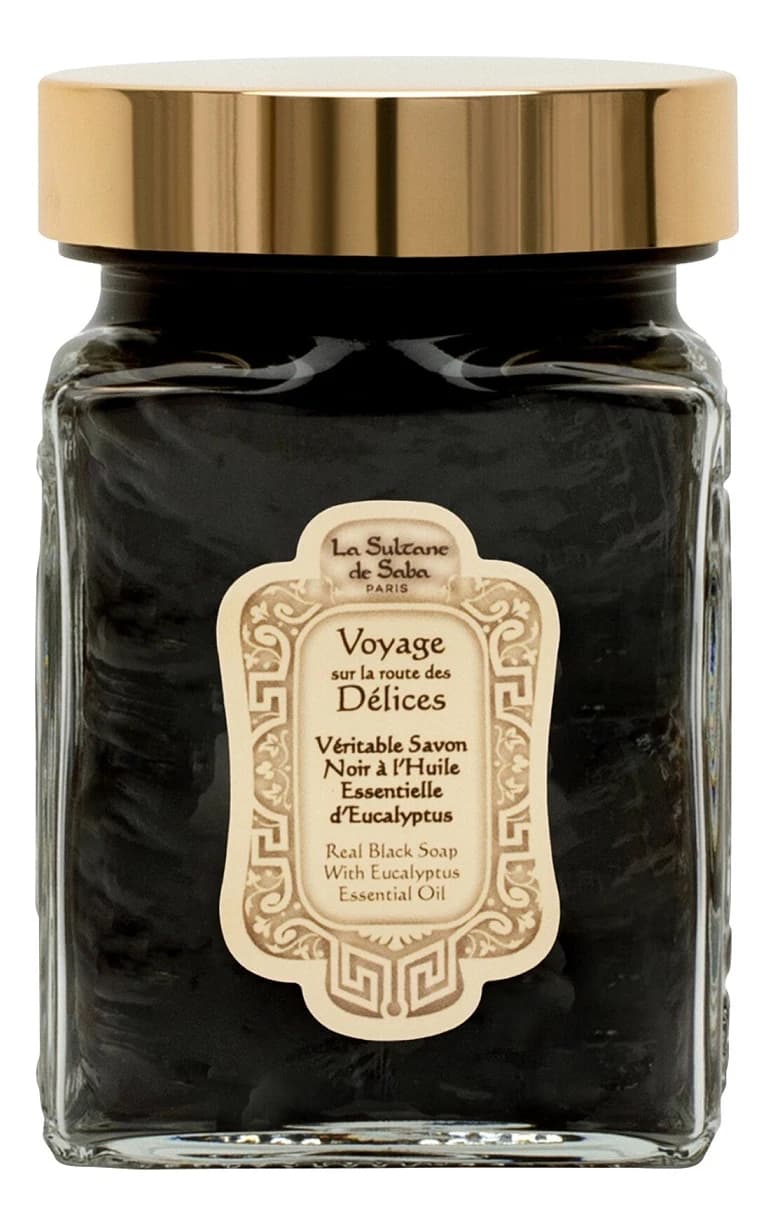 La Sultane de Saba Черное мыло для лица и тела с маслом эвкалипта Voyage Sur La Route Des Delices Savon