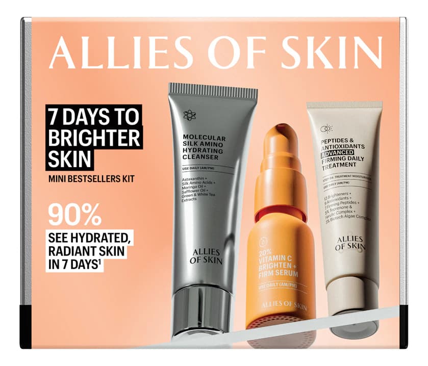 Allies of Skin Набор для лица 7 Days To Brighter Skin (крем + очищающее средство 25мл + сыворотка 8мл)