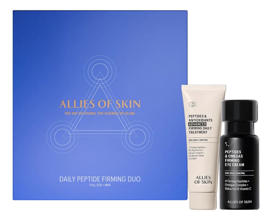 Allies of Skin Набор для лица Daily Peptide Firming (усиленный укрепляющий пептидный крем + укрепляющий крем для кожи вокруг глаз 15мл)