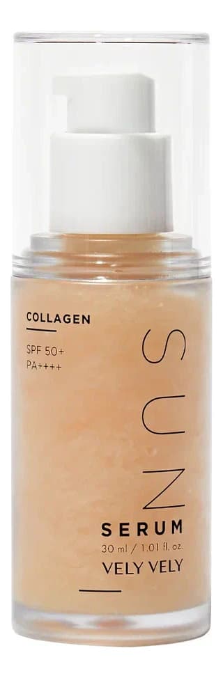 VELY VELY Солнцезащитная сыворотка для лица с инкапсулированным коллагеном Collagen Sun Serum SPF50+ PA++++