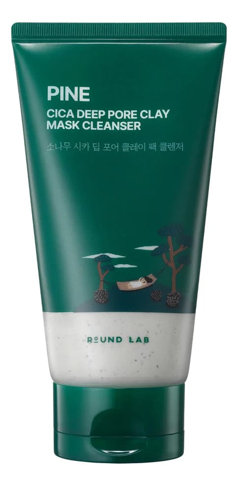 Round Lab Очищающая маска-пенка для лица с экстрактами сосны и центеллы Pine Cica Deep Pore Clay Mask Cleanser