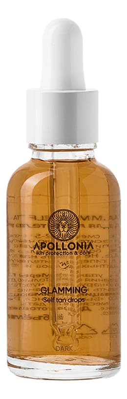 APOLLONIA Капли-автозагар для лица и тела Glamming Self Tan Drops (темный тон)