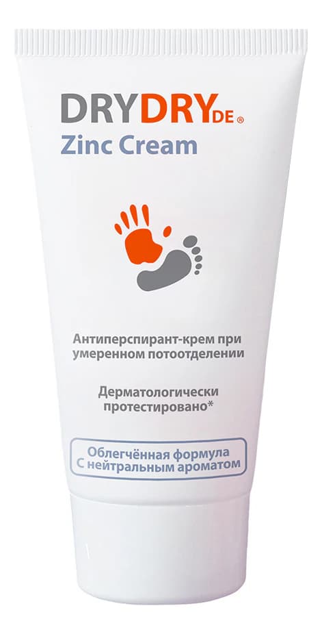 Dry Dry Антиперспирант-крем при умеренном потоотделении Zinc Cream