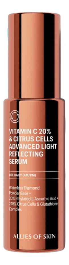 Allies of Skin Осветляющая cыворотка для лица Vitamin C 20% & Citrus Cells Advanced Light Reflecting Serum