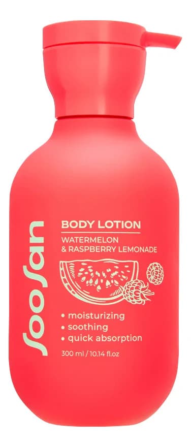 SOOSAN Лосьон для тела с ароматом арбуза и малины Body Lotion Watermelon & Raspberry Lemonade