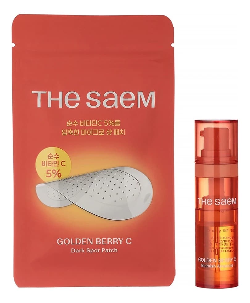 The Saem Набор для лица с экстрактом физалиса Golden Berry C (сыворотка д/лица + точечные патчи 6шт