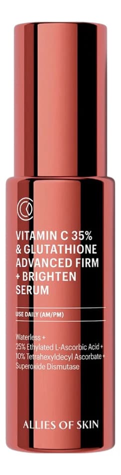 Allies of Skin Усиленная укрепляющая сыворотка для лица Vitamin C 35% & Glutathione Advanced Firm + Brighten Serum
