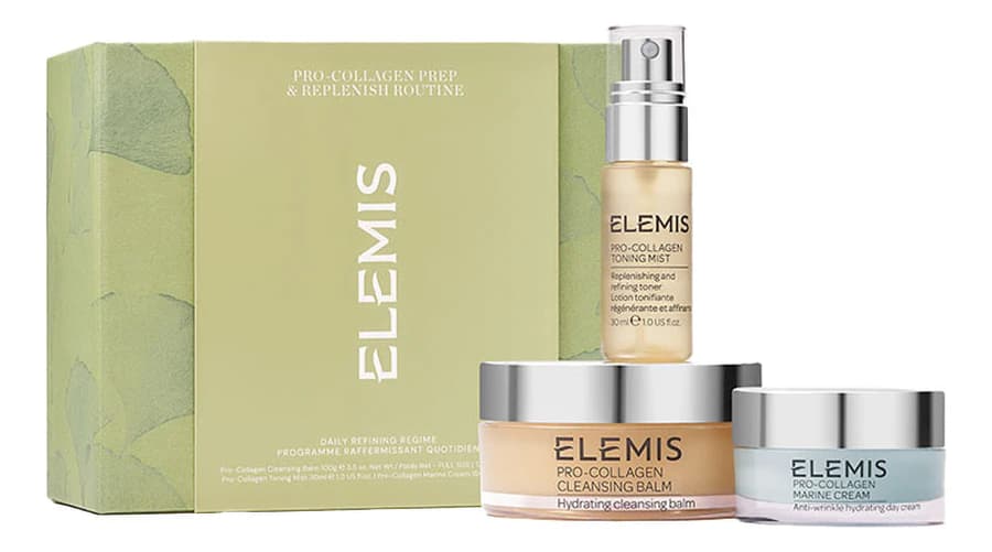 Elemis Набор для лица Pro-Collagen Prep & Replenish Routine (бальзам для умывания Cleansing Balm + мист Toning Mist 30мл + дневной крем Marine Cream 15мл)