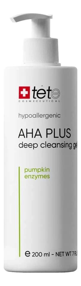 TETe Cosmeceutical Гель для глубокого очищения лица Aha Plus Deep Cleansing Gel Pumpkin Enzymes