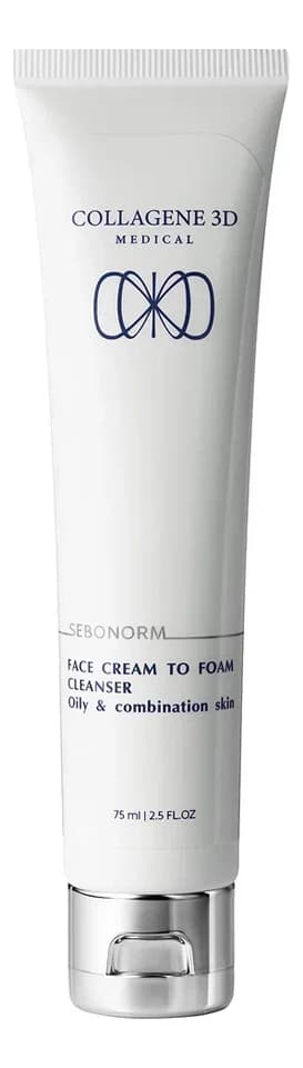 COLLAGENE 3D Medical Очищающая крем-пенка для жирной и комбинированной кожи Sebonorm Face Cream To Foam Cleanser
