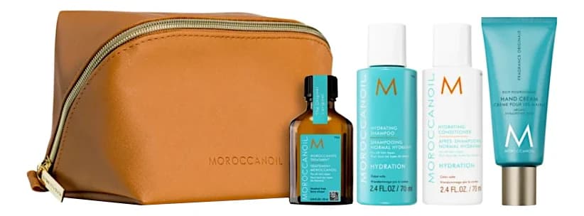 Moroccanoil Набор Hydration (шампунь + кондиционер 70мл + масло 25мл + крем для рук 40мл)