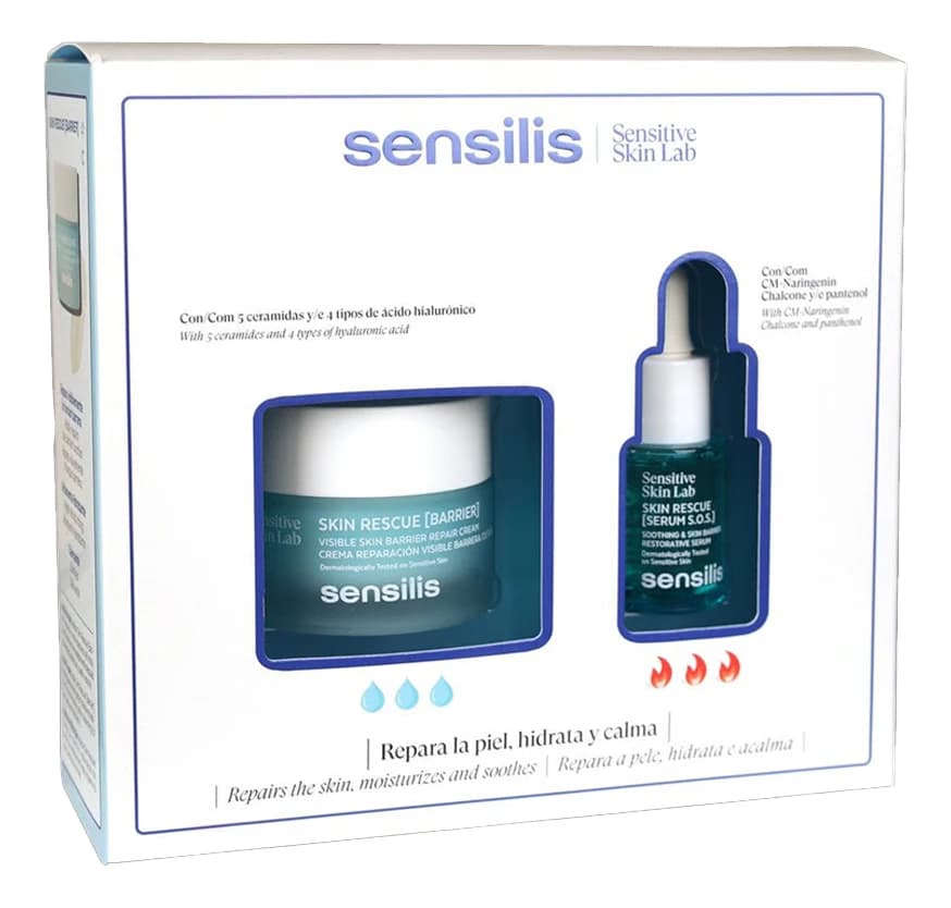 Sensilis Набор для лица Pack Skin Rescue Barrier (сыворотка Serum S.O.S + крем Barrier 50мл)