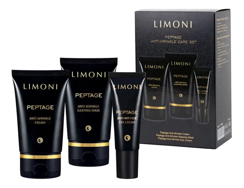 Limoni Набор Peptage Anti-Wrinkle Care (крем д/лица + крем д/кожи вокруг глаз 25мл + маска д/лица 50мл