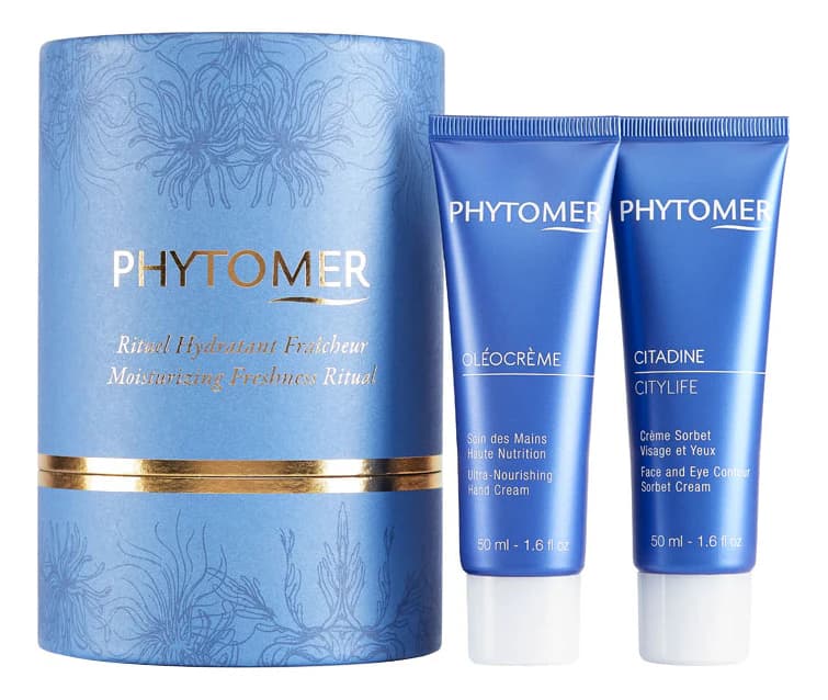 PHYTOMER Набор Морской дуэт Moisturizing Freshness Ritual (крем для рук Ultra-Nourishing Hand Cream + крем для лица Face And Eye Contour Sorbet Cream 50мл