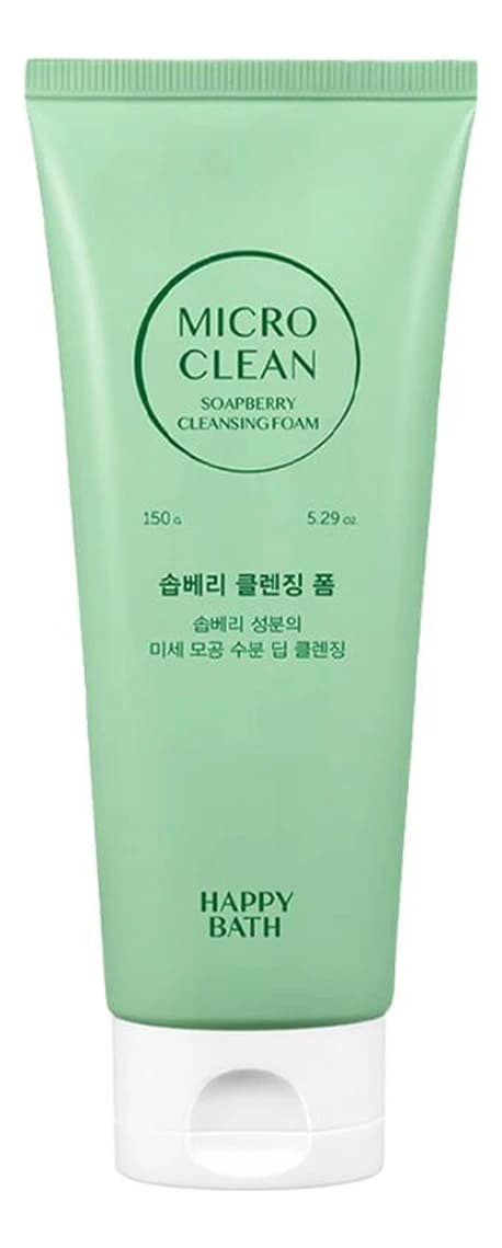 HAPPY BATH Пенка для жирной кожи лица Micro Clean Soapberry Cleansing Foam