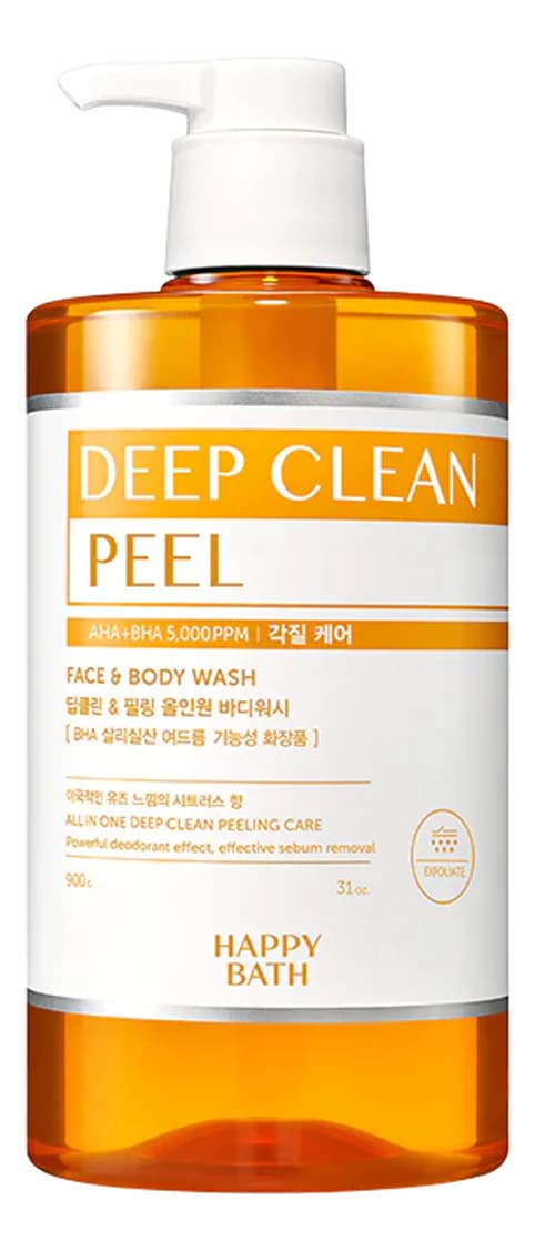 HAPPY BATH Гель для душа Deep Clean AHA BHA Exfoliating Body Wash