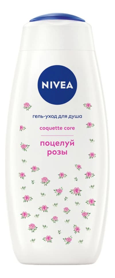 NIVEA Гель-уход для душа Поцелуй розы Coquette Core