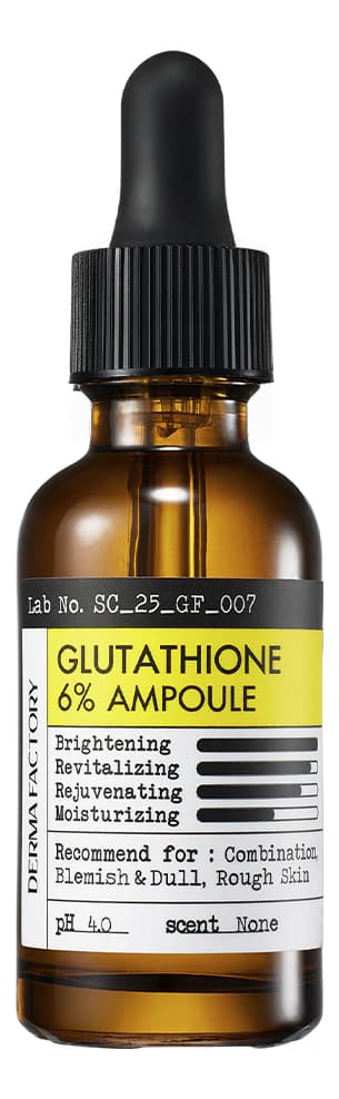 Derma Factory Осветляющая сыворотка для лица с глутатионом Glutathione 6% Ampoule