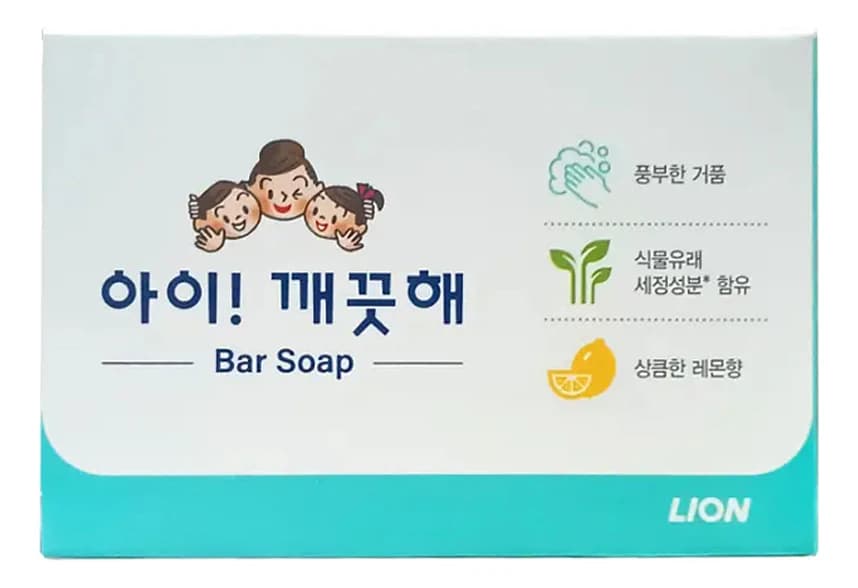 LION Антибактериальное мыло с экстрактом лимонного масла Bar Soap