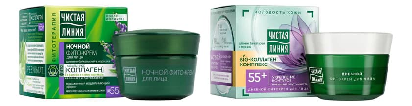 Чистая линия Набор для лица 55+ 2* (дневной крем + ночной крем