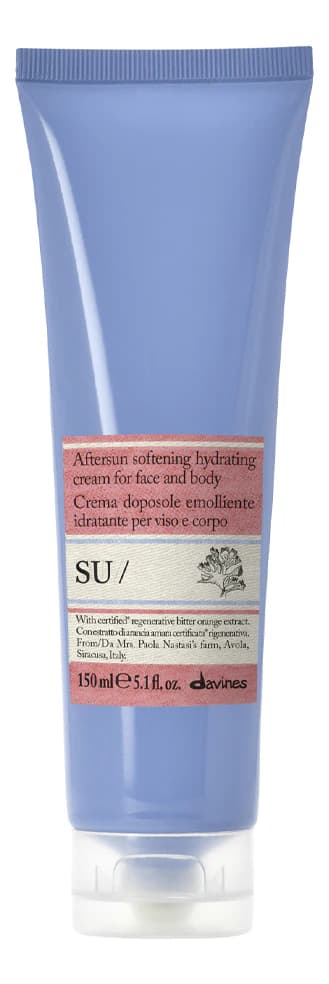 Davines Увлажняющий крем для лица SU Aftersun Softening Hydrating Cream For Face And Body