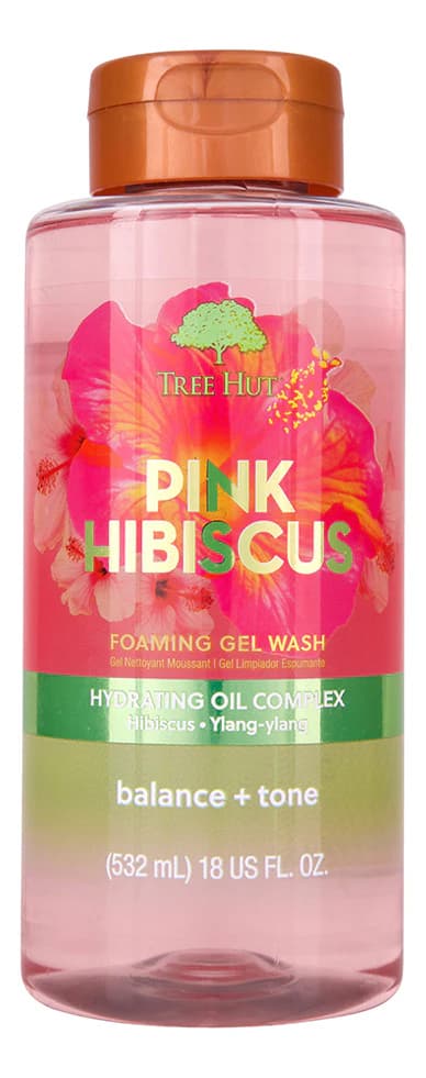 Tree Hut Гель для душа с ароматом гибискуса Foaming Gel Wash Pink Hibiscus