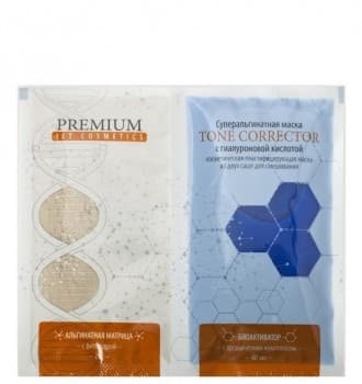 Premium (Суперальгинатная маска Tone corrector с гиалуроновой кислотой), + 60 мл
