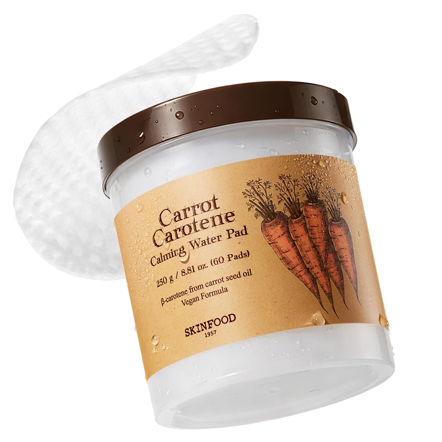 Увлажняющие тонер-пэды с экстрактом моркови Carrot Carotene Calming Water Pad