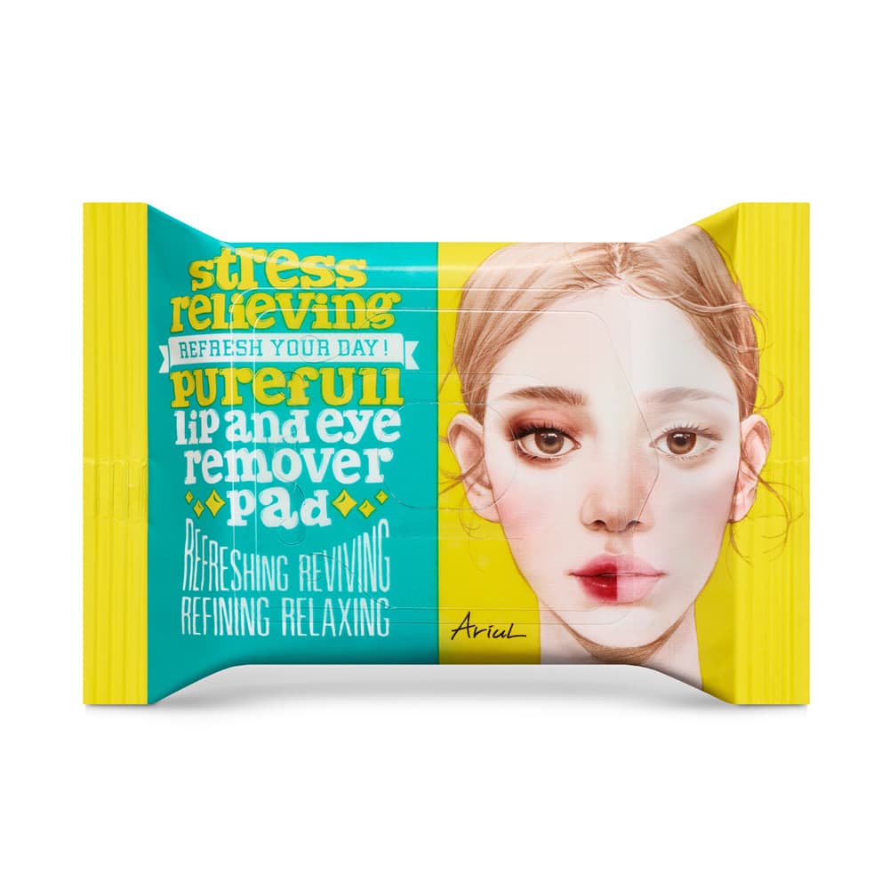 Пэды для снятия макияжа с губ и глаз Stress Relieving Purefull ( .)