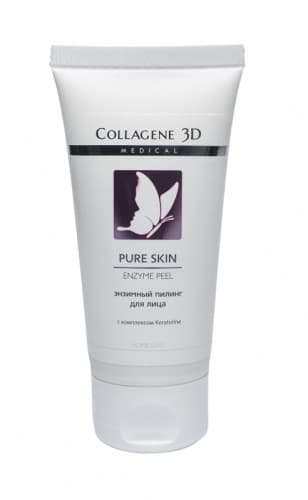 Гель-пилинг для лица энзимный Pure Skin Medical Collagene 3D