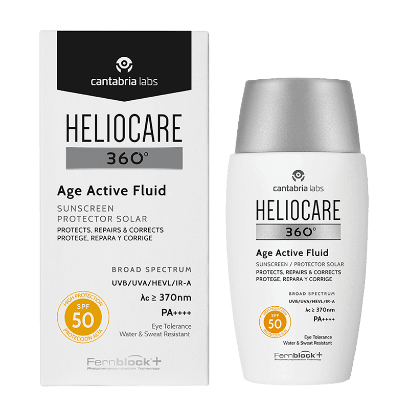 Cолнцезащитный омолаживающий флюид СЗФ 50 Age Active Fluid Sunscreen SPF 50 (Cantabria Labs) Heliocare 360