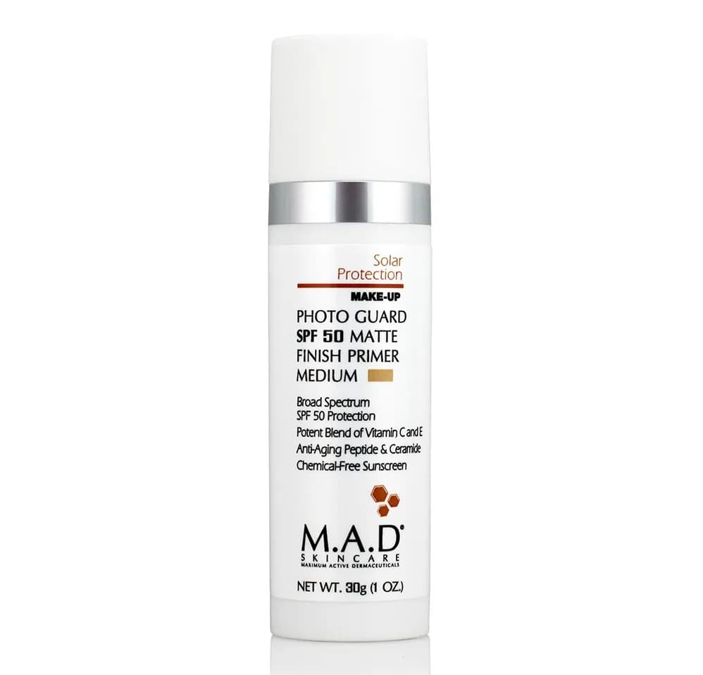 Матирующий крем-праймер с защитой SPF 50 Medium Photo Guard SPF 50 Matte Finish Primer-Medium M.A.D Skincare