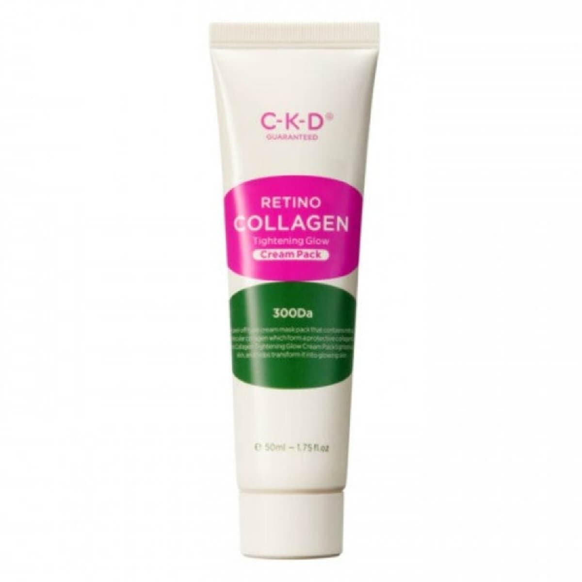 C-K-D Набор маска-пленка + кисть - Retino collagen small molecule 300 tightening cream, 80мл