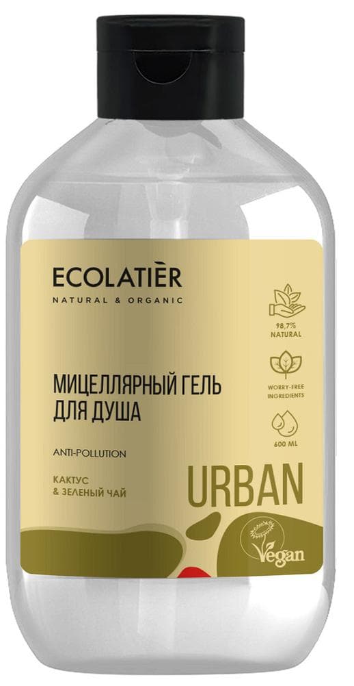 Мицеллярный гель для душа кактус & зеленый чай, , Ecolatier