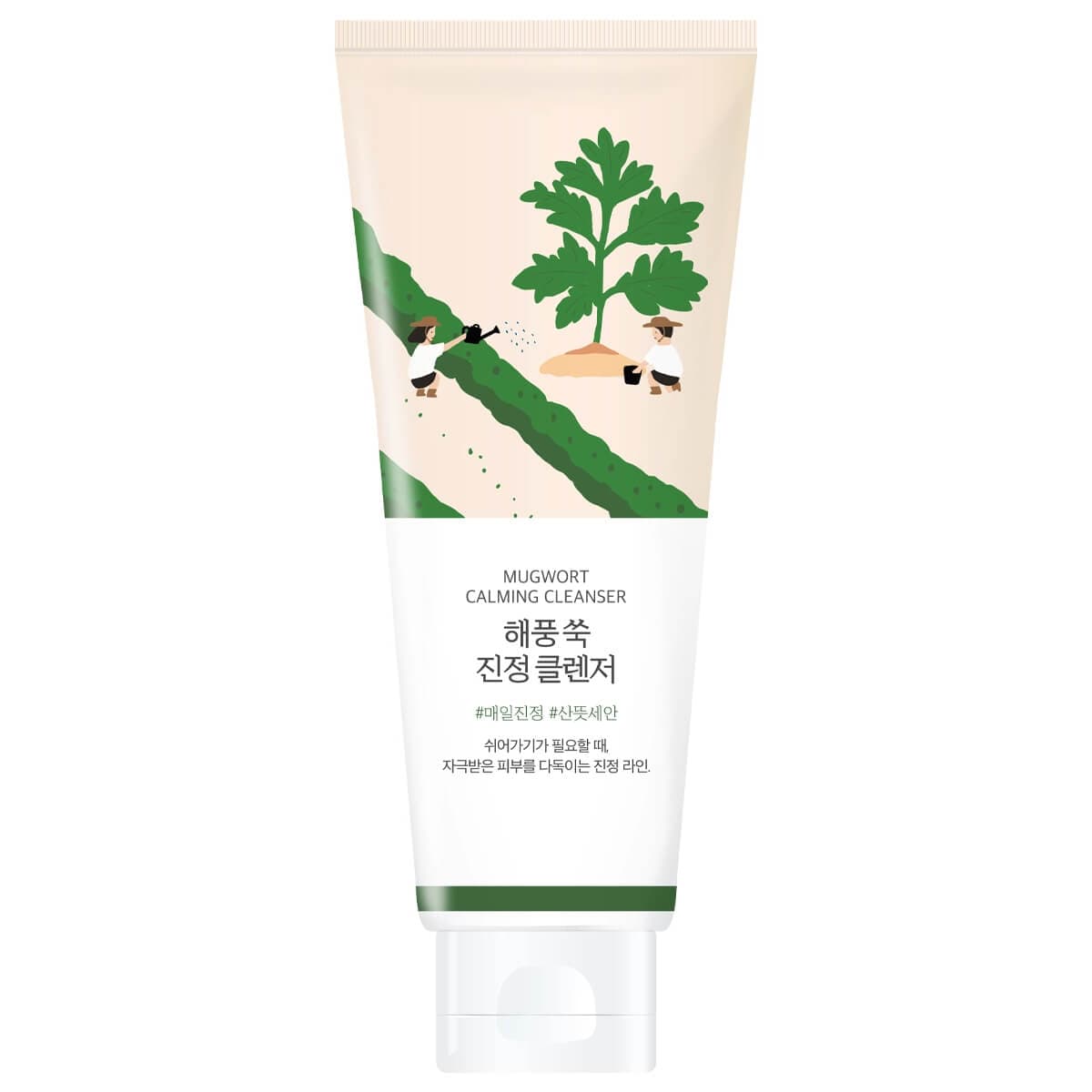 Успокаивающая пенка для умывания с экстрактом полыни Mugwort Calming Cleanser, , ROUND LAB