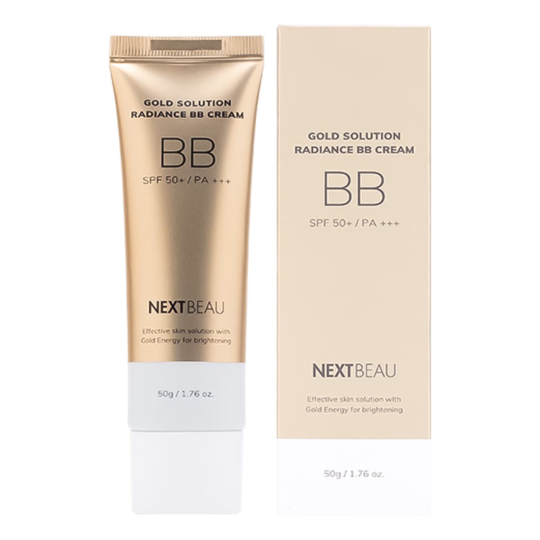 Освежающий BB-крем с золотом 01 Светло-бежевый, SPF50+/PA+++, , NEXTBEAU