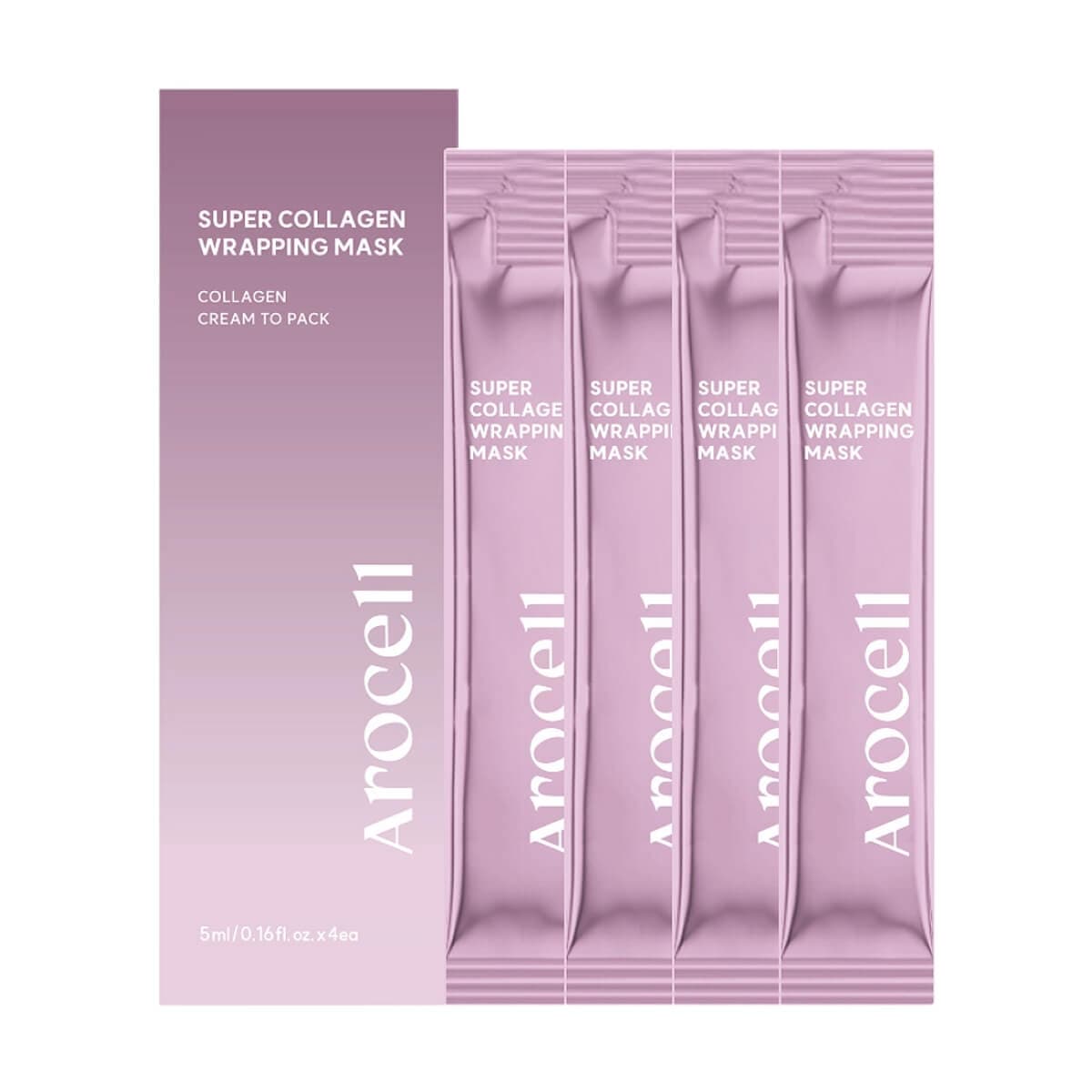 Коллагеновая маска-плёнка для сияния и гладкости кожи Super Collagen Wrapping Mask 4 X 5 г, AROCELL